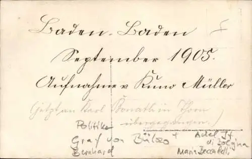 Foto Ak Graf Bernhard von Bülow, Maria Beccadelli di Bologna