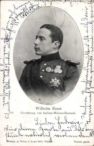 Ak Wilhelms Ernst, Großherzog von Sachsen-Weimar-Eisenach