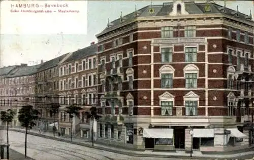 Ak Hamburg Nord Barmbek Barmbeck, Hamburgerstraße, Mesterkamp