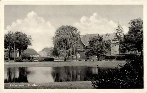 Ak Falkensee Havelland, Dorfteich