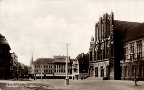 Ak Frankfurt an der Oder, Marktplatz, Rathaus