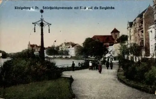 Ak Kaliningrad Königsberg Ostpreußen, Schlossteichpromenade, Burgkirche