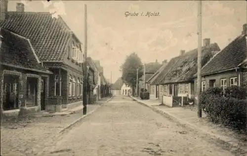 Ak Grube in Holstein, Straßenpartie