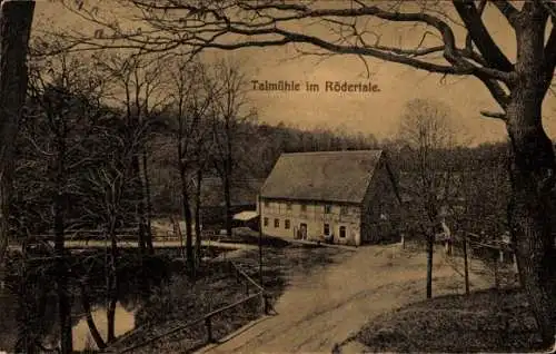 Ak Augustusbad Radeberg in Sachsen, Talmühle, Rödertal