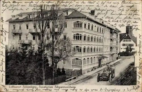 Ak Schömberg im Schwarzwald Württemberg, Sanatorium Schwarzwaldheim