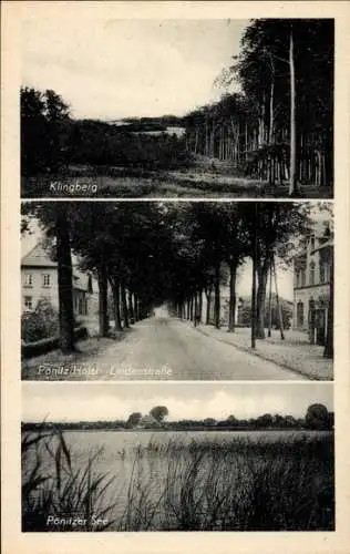 Ak Ostseebad Scharbeutz in Holstein, Klingberg, Pönitz, Lindenstraße, See