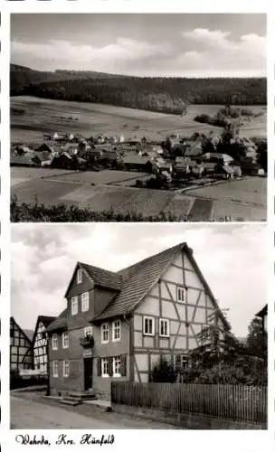 Ak Wehrda Haunetal in Hessen, Gesamtansicht, Gasthaus