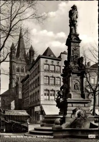 Ak Köln am Rhein, Alter Markt, Jan von Werth-Denkmal