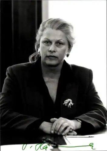 Ak Politikerin Gerlinde Hämmerle, Regierungspräsidentin Karlsruhe, Portrait, Autogramm