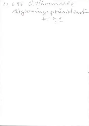 Ak Politikerin Gerlinde Hämmerle, Regierungspräsidentin Karlsruhe, Portrait, Autogramm