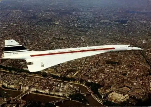 Ak Britisches Passagierflugzeug, British Airways, Concorde