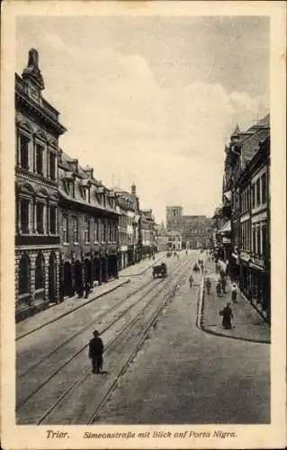 Ak Trier an der Mosel, Simeonstraße, Porta Nigra