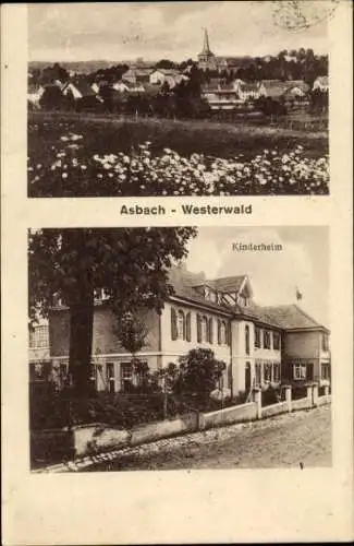 Ak Asbach im Westerwald, Gesamtansicht, Kinderheim