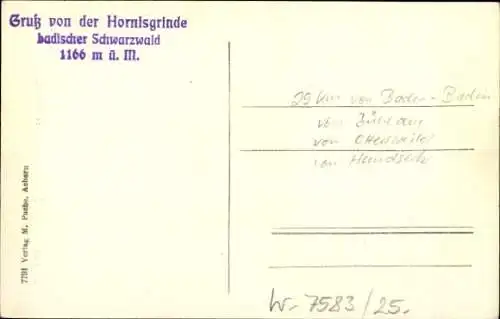 Ak Seebach in Baden Schwarzwald, Hornisgrinde, Signalturm