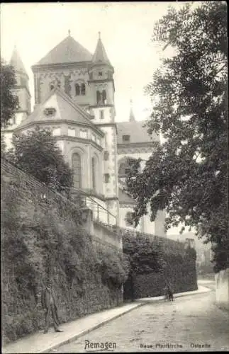 Ak Remagen am Rhein, neue Pfarrkirche, Ostseite