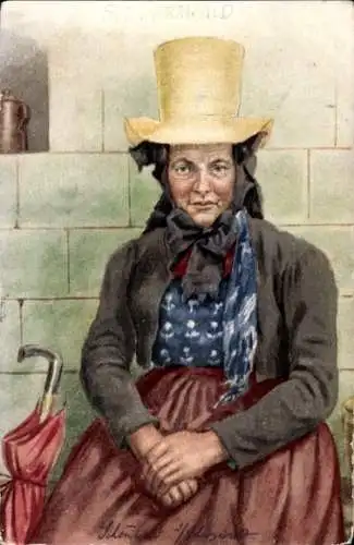 Künstler Ak Frau in Volkstracht aus dem Schwarzwald, Schönwald