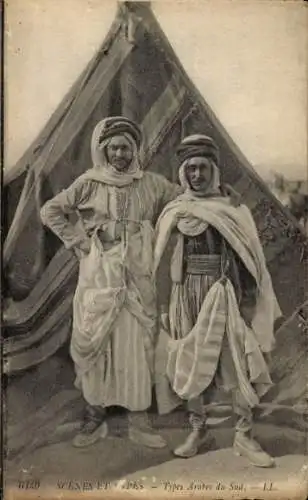 Ak Araber in Volkstracht, Maghreb, Zelt