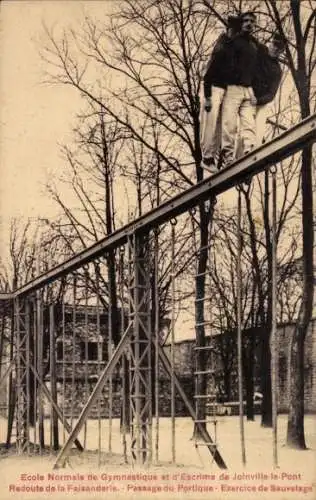 Ak Joinville le Pont Val de Marne, Normale Schule für Gymnastik und Fechten, Rettungsübung