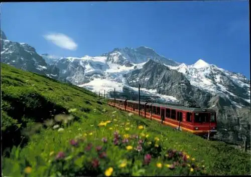 Ak Kanton Bern, Berner Oberland, Kleine Scheidegg, Jungfraubahn