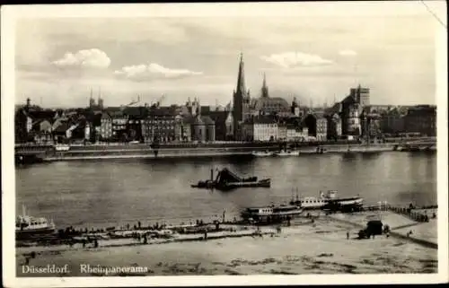 Ak Düsseldorf am Rhein, Rheinufer, Kirche