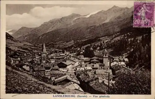 Ak Lanslebourg Savoie, Panorama