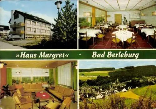 Ak Bad Berleburg in Westfalen, Gesamtansicht, Pension Haus Margret, Speiseraum