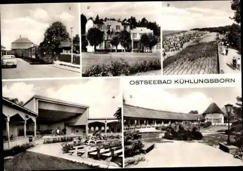 Ak Ostseebad Kühlungsborn, Konzertgarten West, Konzertgarten Ost, Erholungsheim, Strand