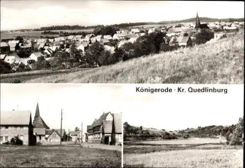 Ak Königerode Harzgerode am Harz, Panorama, Teilansichten