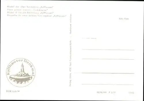 Ak Steinthaleben Kyffhäuserland Thüringen, Kyffhäuser, Reichsburg Kyffhausen, Modell