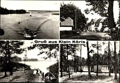 Ak Klein Köris Groß Köris im Kreis Dahme Spreewald, Straßenpartie, Wasserpartie, Bungalows