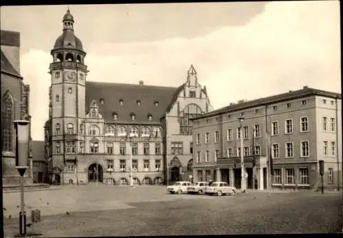 Ak Köthen in Anhalt, Marktplatz, Rathaus, Stadthaus