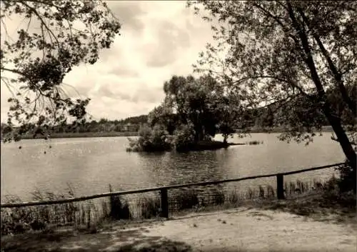 Ak Ostseebad Kölpinsee auf Usedom, Kölpinsee, Geländer