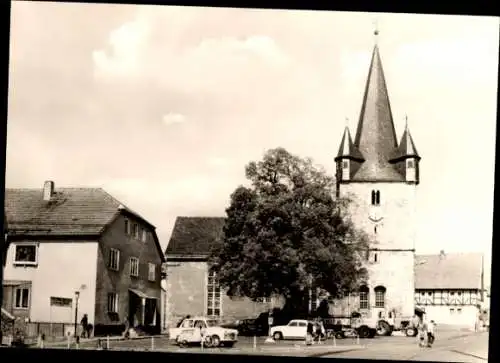 Ak Marksuhl in Thüringen, Marktplatz, Kirche