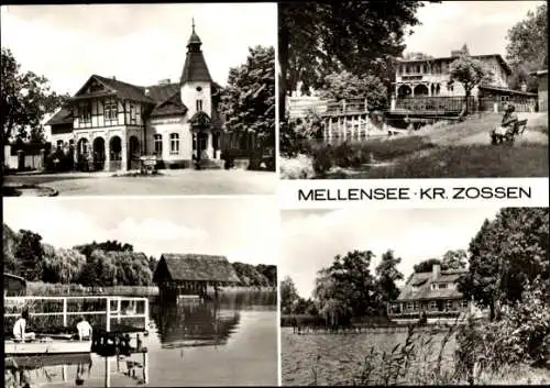 Ak Am Mellensee Brandenburg, Gaststätte zum Bahnhof, Partie am Steg