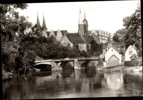 Ak Merseburg an der Saale, Neumarktsbrücke, Kirche