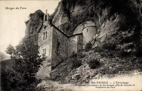 Ak Sainte Enimie Lozère, Gorges du Tarn, L'Ermitage