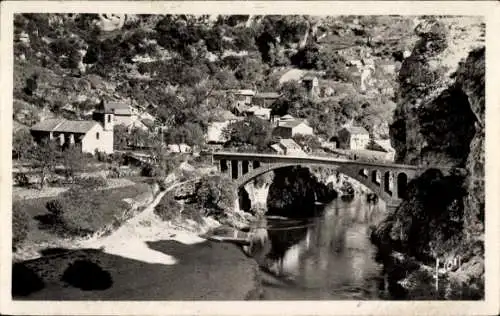 Ak Saint Chély du Tarn Lozère, Brücke