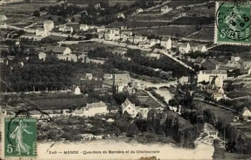 Ak Mende Lozère, Quartiers de Berliere et de Chaldecoste