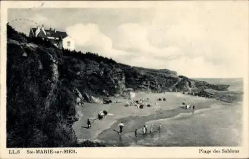 Ak Ste-Marie-sur-Mer Loire Atlantique, Plage des Sablons