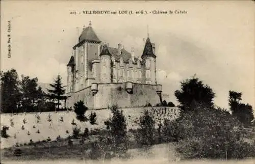 Ak Villeneuve sur Lot Lot et Garonne, Chateau de Cadres