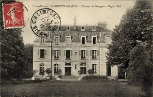 Ak Saint-Bonnet-Briance Haute Vienne, Chateau de Sivergnat, Facade Sud