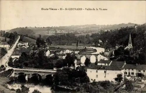 Ak Saint Léonard de Noblat Haute Vienne, Vallee de la Vienne