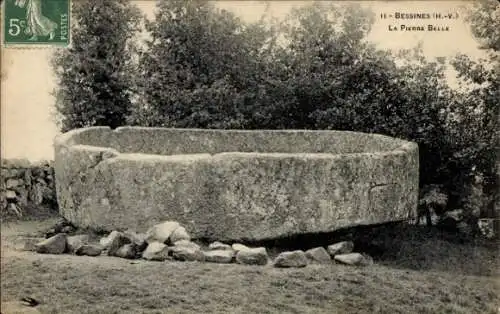 Ak Bessines sur Gartempe Haute Vienne, la pierre belle