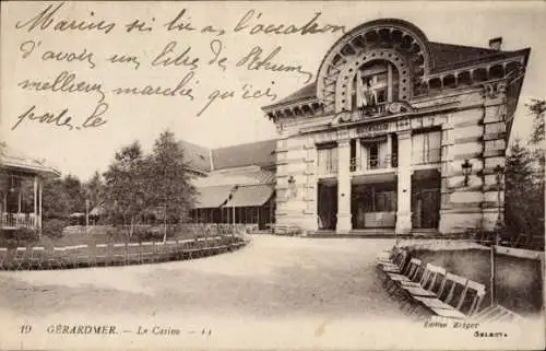 Ak Gérardmer Lothringen Vosges, Casino