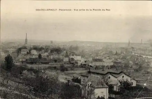 Ak Châtellerault Vienne, Blick vom Montee du Roc, Panorama