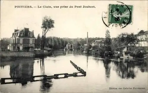 Ak Poitiers Vienne, le Clain, Blick vom Pont Joubert