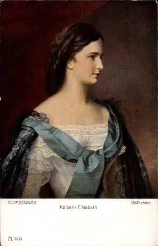 Künstler Ak Schrotzberg, Kaiserin Elisabeth, Portrait