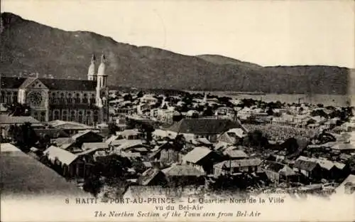 Ak Port au Prince Haiti, Quartier Nord, Vue du Bel Air