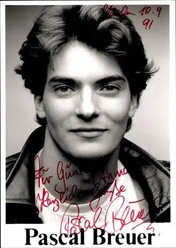 Ak Schauspieler Pascal Breuer, Portrait, Autogramm