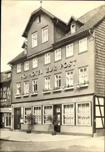 Ak Wernigerode im Harz, HO Hotel zur Post, Marktstraße 17